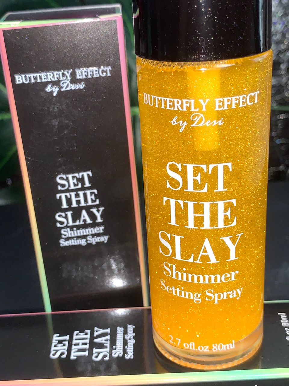 “SET THE SLAY” Shimmer Setting Spray – butterflyeffectbydesi